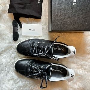 Chanel calfskin sneakers with logo
